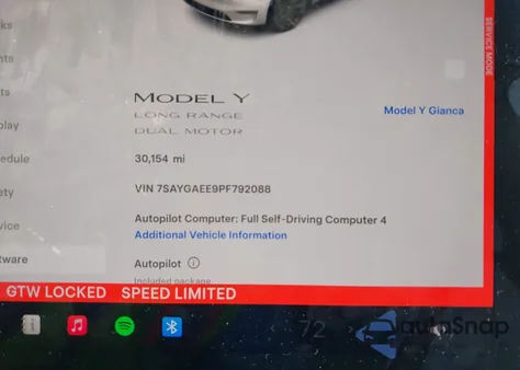 2023 Tesla Model Y из США, поврежденный, VIN 7SAYGAEE9PF792088
